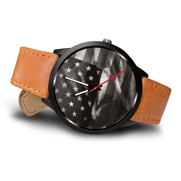 "American Flag Black & White" Watch