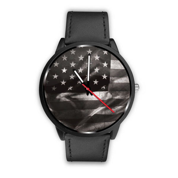 "American Flag Black & White" Watch