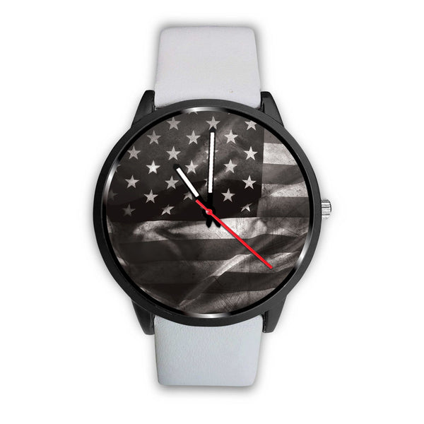 "American Flag Black & White" Watch