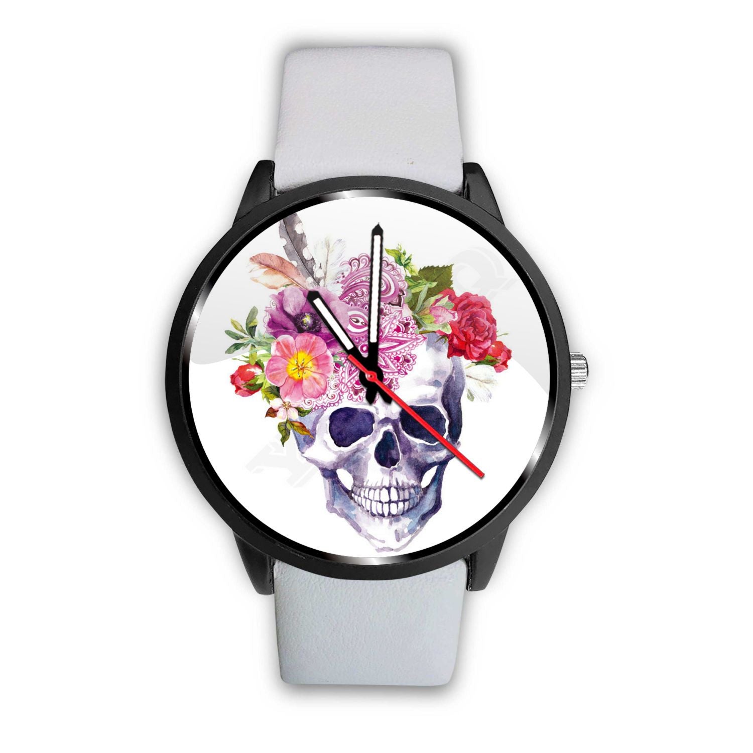 "Cute Skull Flowers" Watch